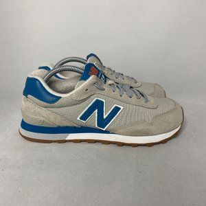 New Balance Womens 515 Beige Blue Athletic Shoes